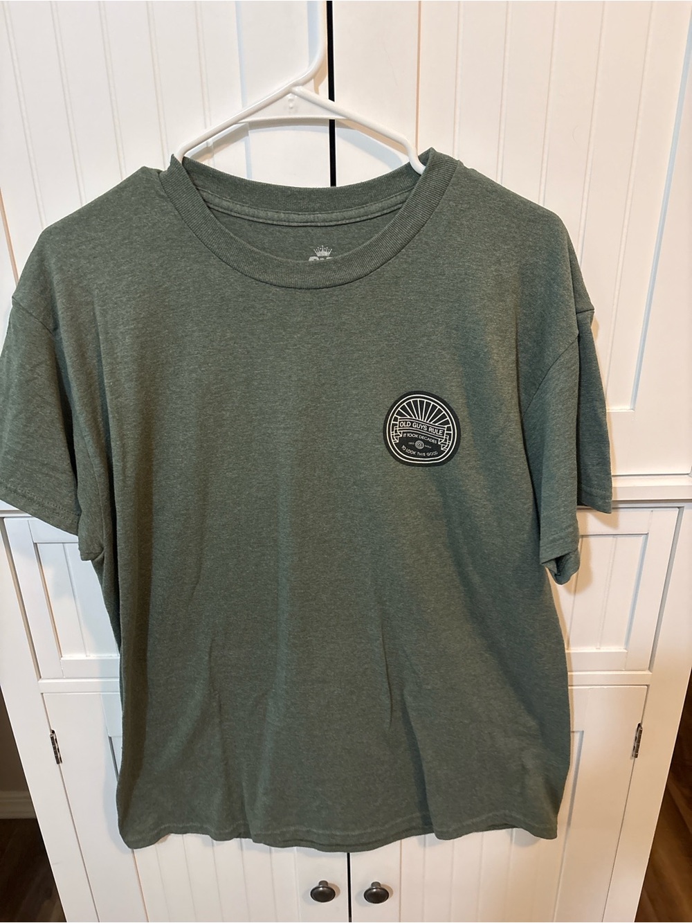 Old Guys Rule Men’s Large Green Graphic Tee Dadcore Casual Shirt Dadcore